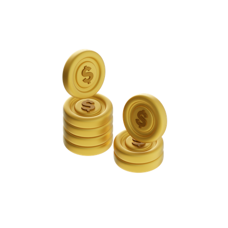 Coin Stack  3D Icon