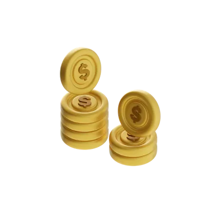 Coin Stack  3D Icon
