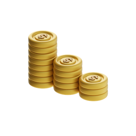 Coin Stack  3D Icon