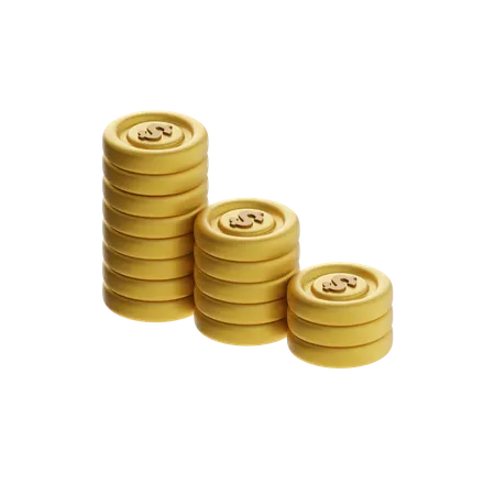 Coin Stack  3D Icon