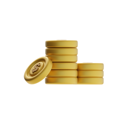 Coin Stack  3D Icon