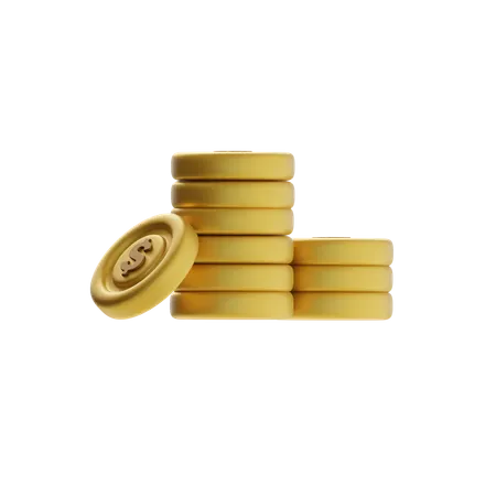 Coin Stack  3D Icon