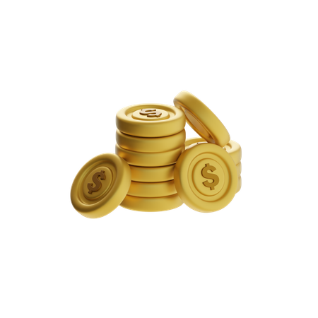 Coin Stack  3D Icon