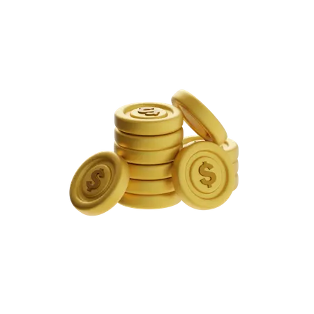 Coin Stack  3D Icon