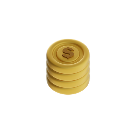 Coin Stack  3D Icon