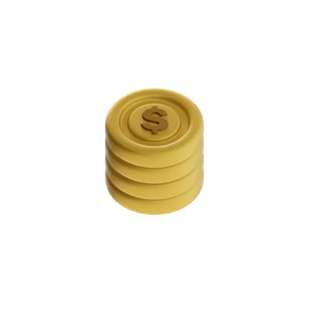 Coin Stack  3D Icon