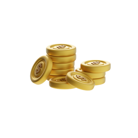 Coin Stack  3D Icon