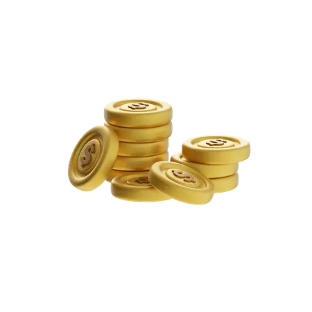 Coin Stack  3D Icon