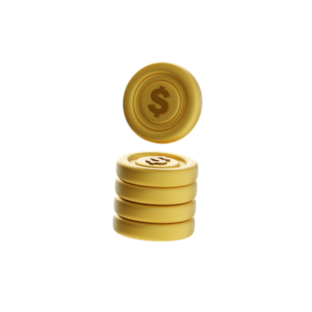 Coin Stack  3D Icon