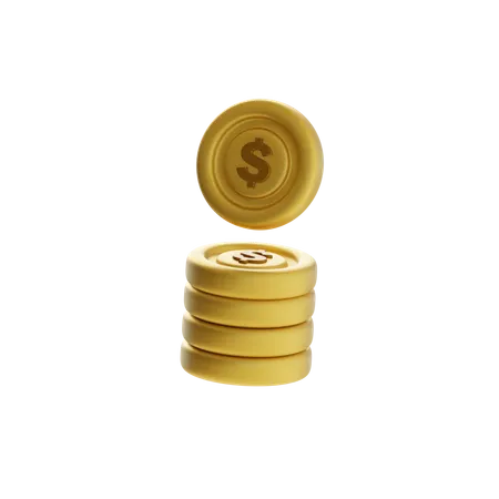 Coin Stack  3D Icon