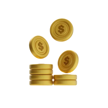 Coin Stack  3D Icon
