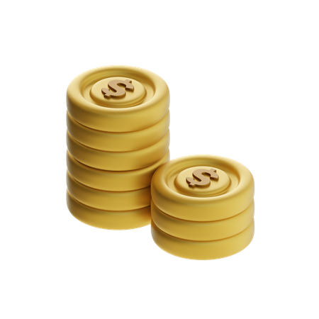 Coin Stack  3D Icon