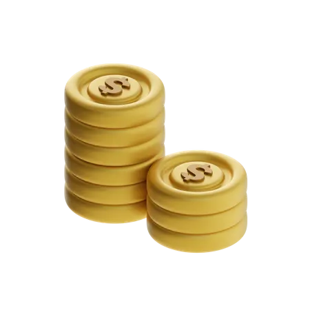 Coin Stack  3D Icon