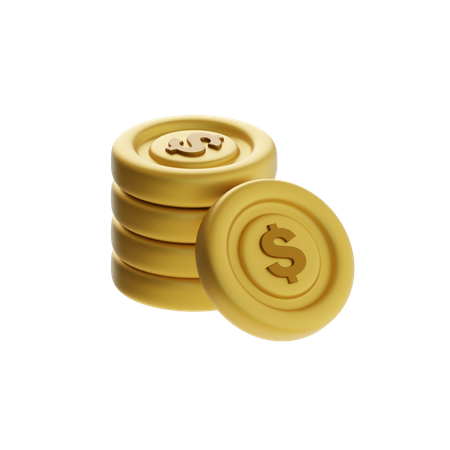 Coin Stack  3D Icon