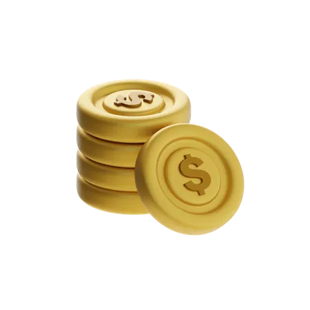 Coin Stack  3D Icon