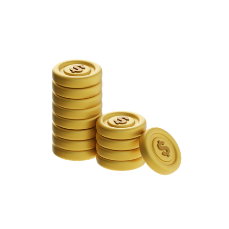 Coin Stack  3D Icon