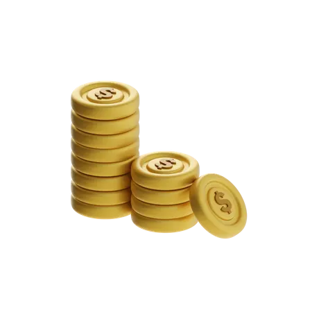 Coin Stack  3D Icon