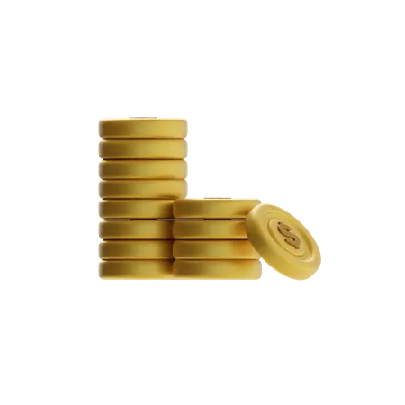 Coin Stack  3D Icon
