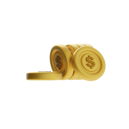 Coin Stack  3D Icon