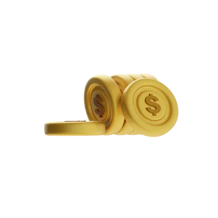Coin Stack  3D Icon