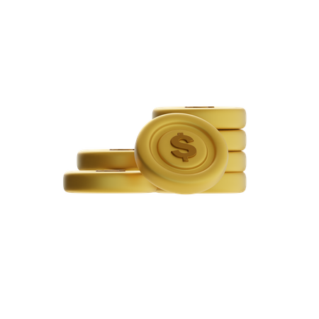 Coin Stack  3D Icon