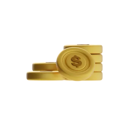 Coin Stack  3D Icon