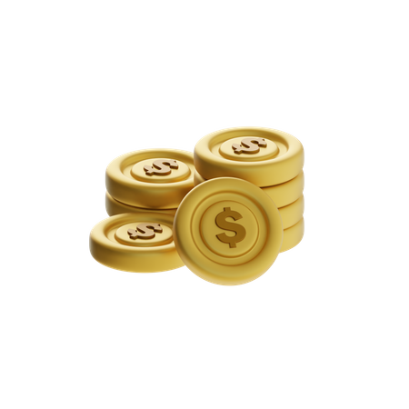 Coin Stack  3D Icon