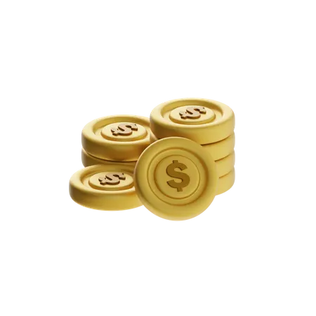 Coin Stack  3D Icon