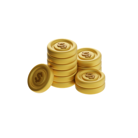 Coin Stack  3D Icon