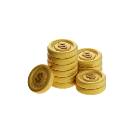 Coin Stack  3D Icon