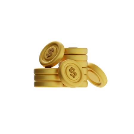 Coin Stack  3D Icon