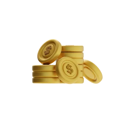 Coin Stack  3D Icon