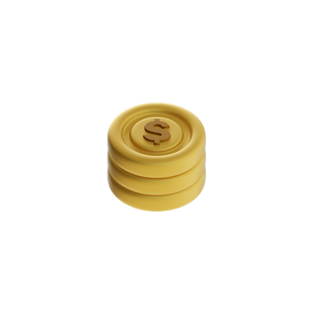 Coin Stack  3D Icon