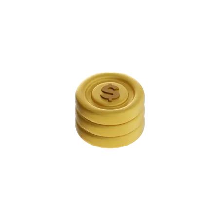 Coin Stack  3D Icon