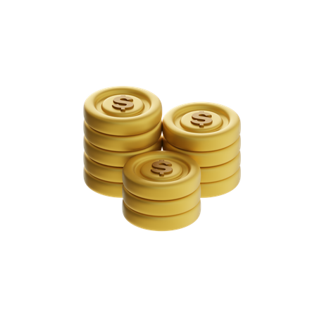 Coin Stack  3D Icon