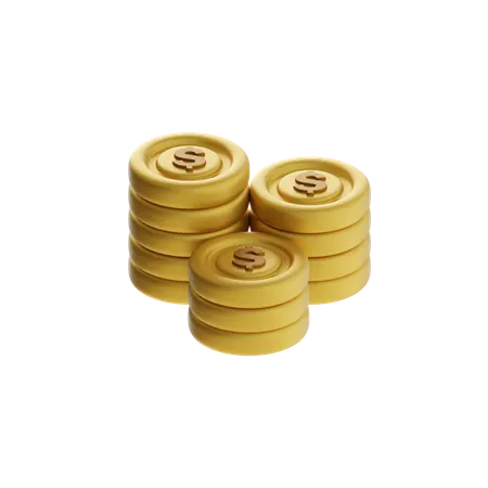 Coin Stack  3D Icon