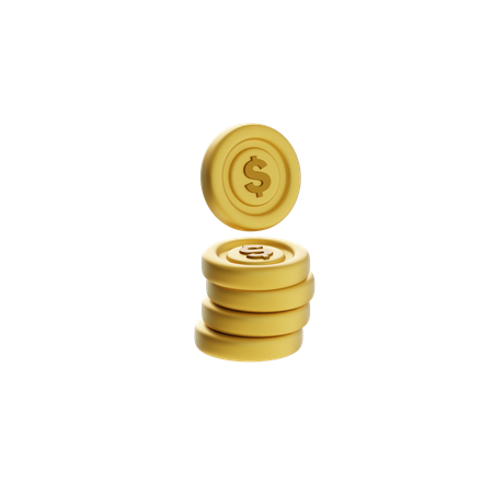 Coin Stack  3D Icon