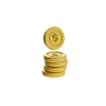 Coin Stack  3D Icon