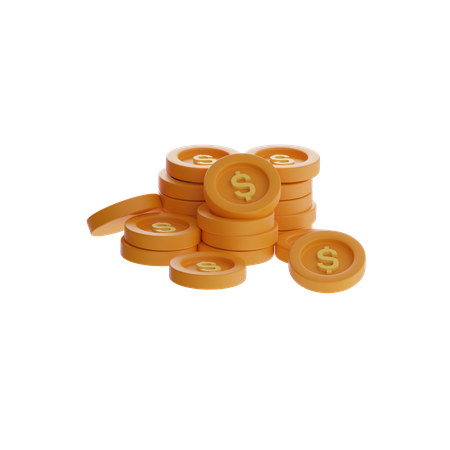 Coin Stack  3D Icon