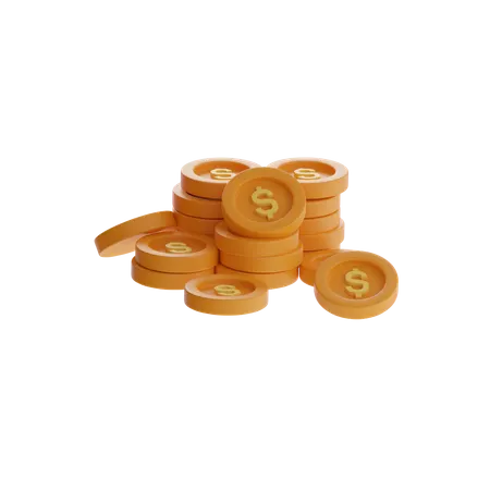 Coin Stack  3D Icon