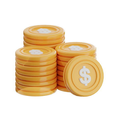 Coin Stack  3D Icon