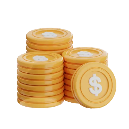 Coin Stack  3D Icon
