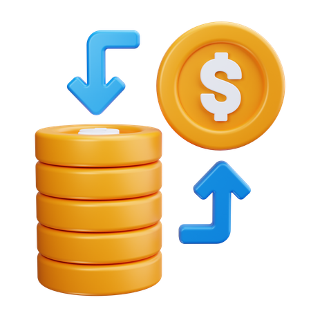 Coin Stack  3D Icon