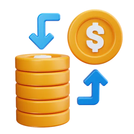 Coin Stack  3D Icon