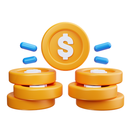 Coin Stack  3D Icon