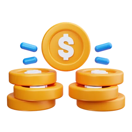 Coin Stack  3D Icon