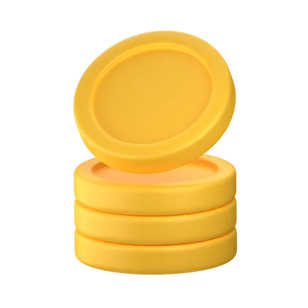 Coin Stack  3D Icon