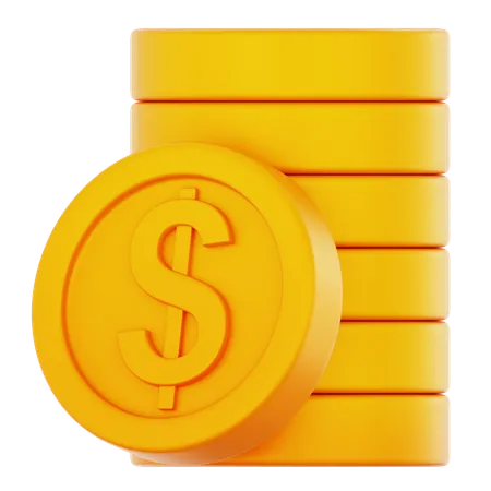 Coin Stack  3D Icon