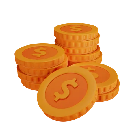 Coin Stack  3D Icon