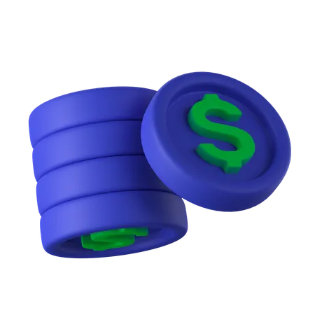 Coin Stack  3D Icon